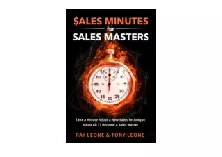 PDF read online Sales Minutes for Sales Masters free acces