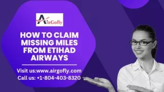 claim missing miles on Etihad Airways