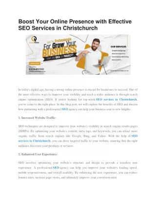 SEO Services in Christchurch
