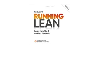 Download PDF Running Lean Iterate from Plan A to a Plan That Works 3rd Edition f