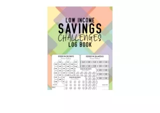 PDF read online Low Income Savings Challenges Log Book 2023 Savings Challenge Pl