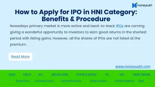 how to apply for ipo in hni category benefits procedure