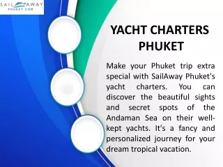 Yacht Charters Phuket