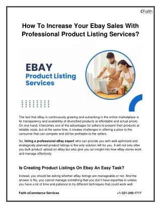 How to Increase Your eBay Sales with Professional Product Listing Services