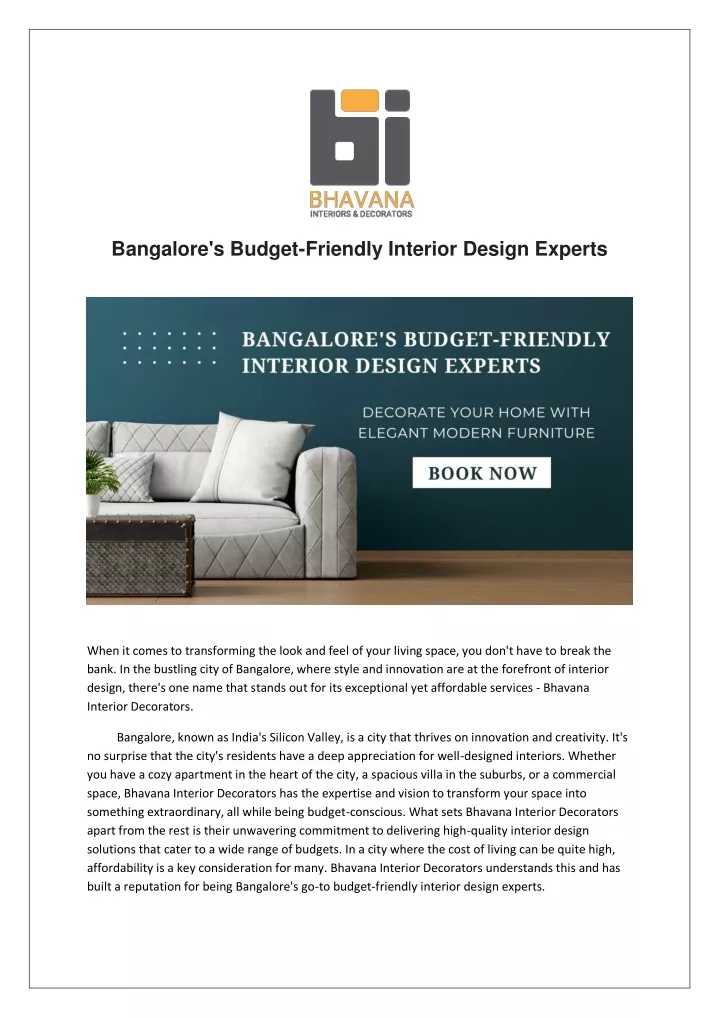 bangalore s budget friendly interior design