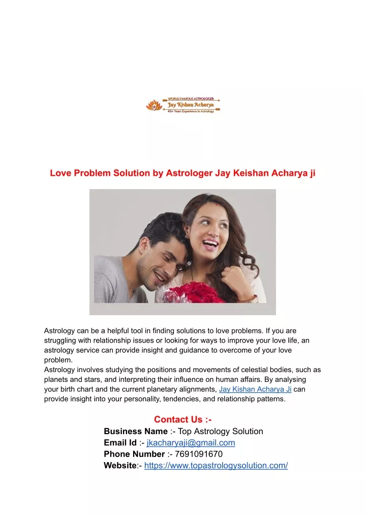 love problem solution by astrologer jay keishan
