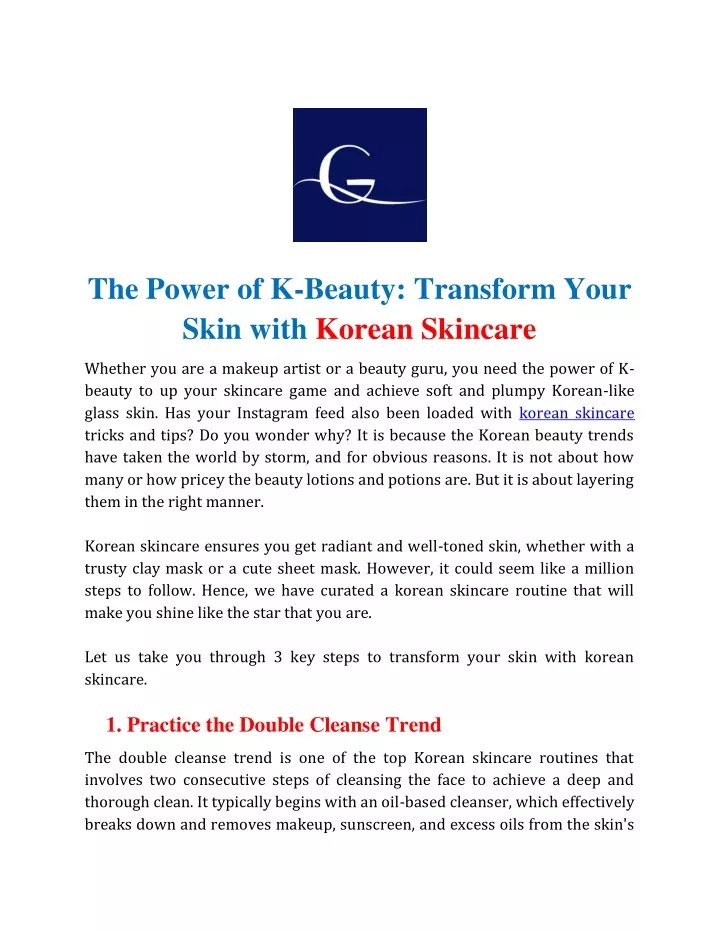 the power of k beauty transform your skin with