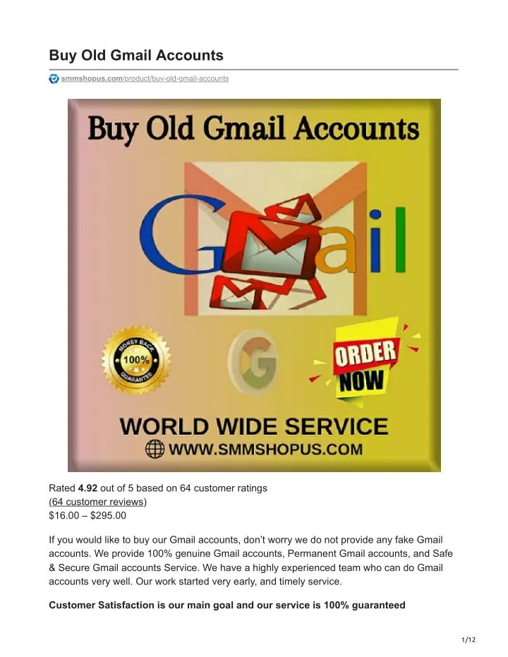 buy old gmail accounts