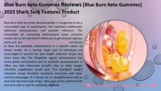 Blue Burn Keto Gummies Reviews