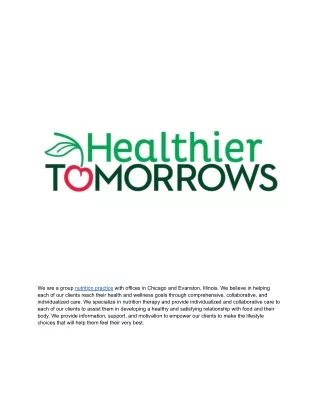 Healthier Tomorrows