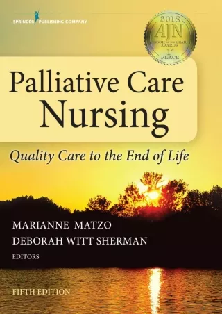 PDF Palliative Care Nursing: Quality Care to the End of Life download