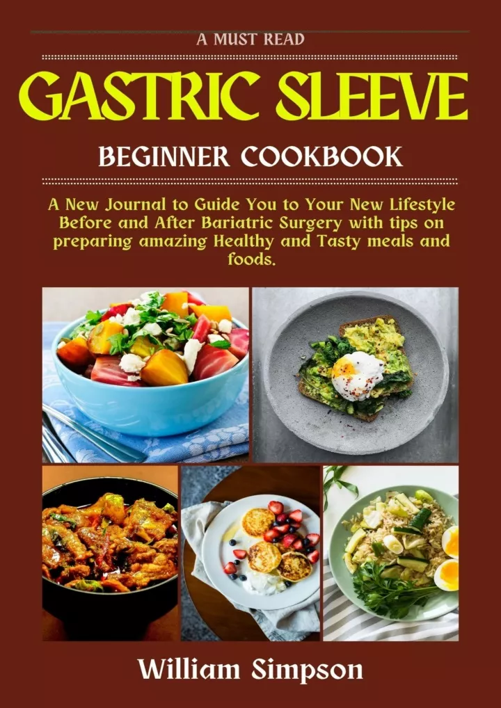 gastric sleeve beginner cookbook a new journal