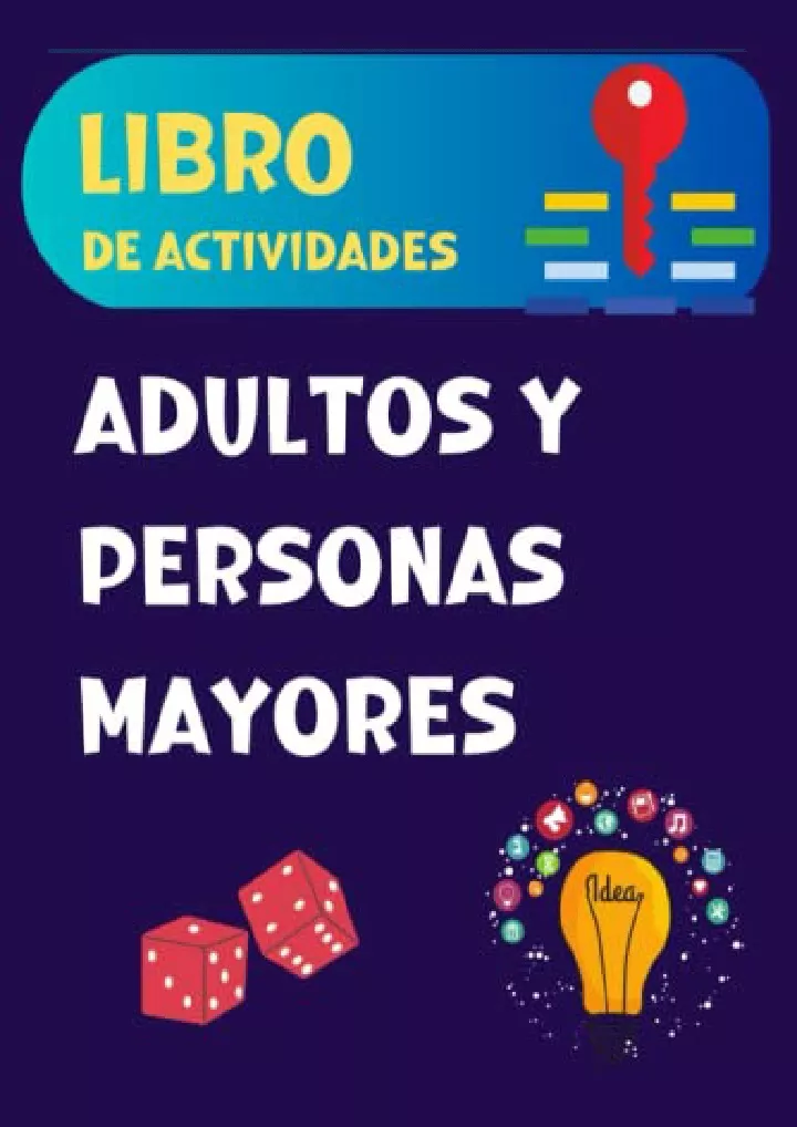 libro de actividades adultos y personas mayores