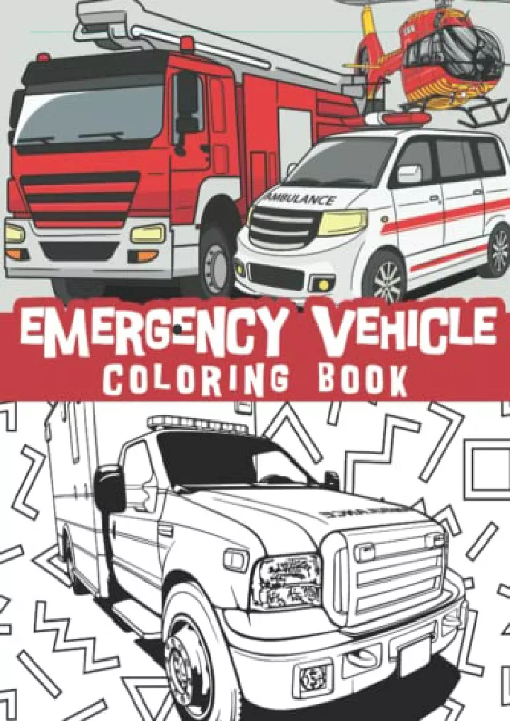 emergency vehicle coloring book police cars