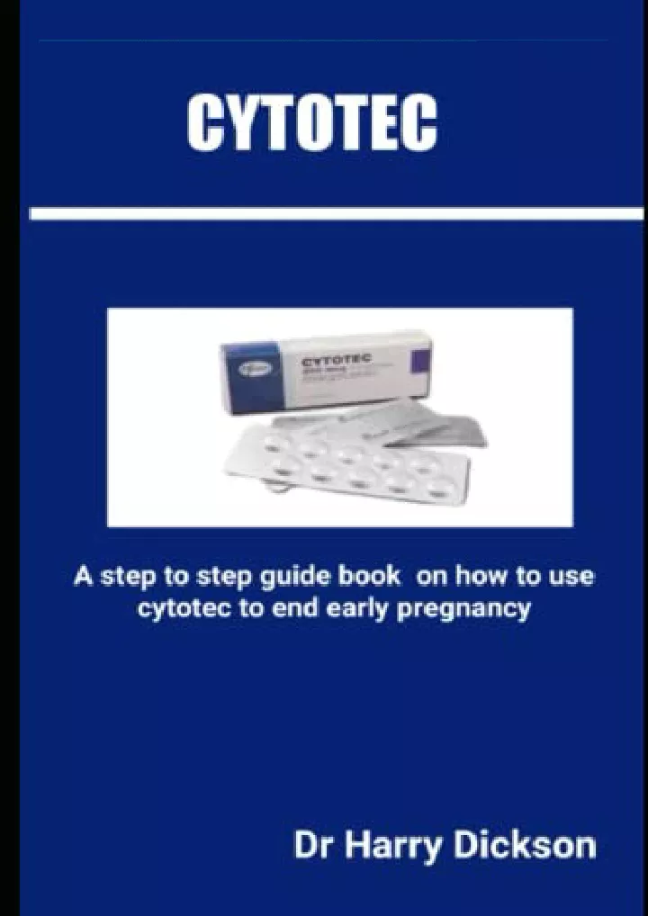 cytotec a step to step guide book