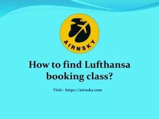 How to find Lufthansa booking class?