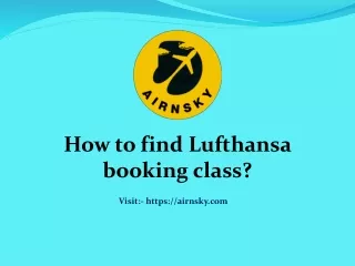 how to find lufthansa booking class