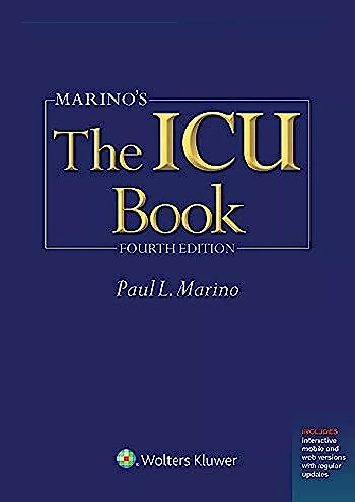 marino s the icu book print ebook with updates