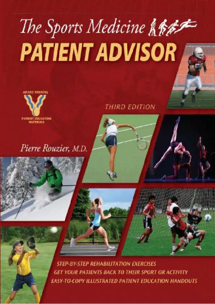 the sports medicine patient advisor third edition