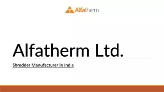 Alfa Therm: Leading Manufacturer of Raspers