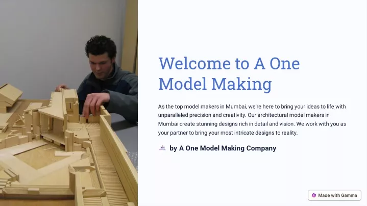 welcome to a one model making