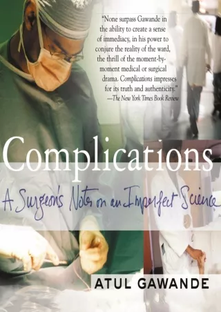 PDF Complications: A Surgeon's Notes on an Imperfect Science kindle