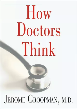 [PDF] DOWNLOAD FREE How Doctors Think ipad