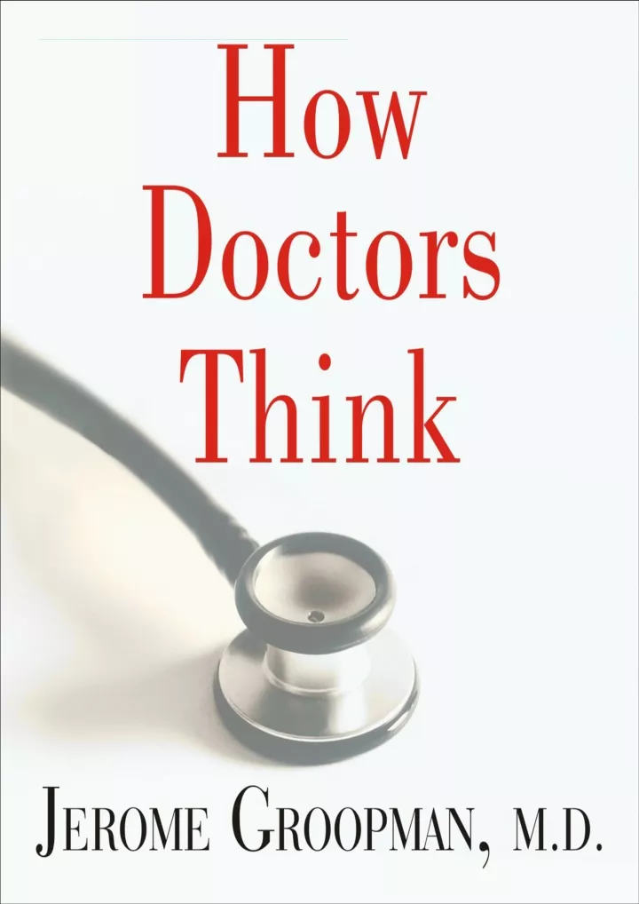 how doctors think download pdf read how doctors