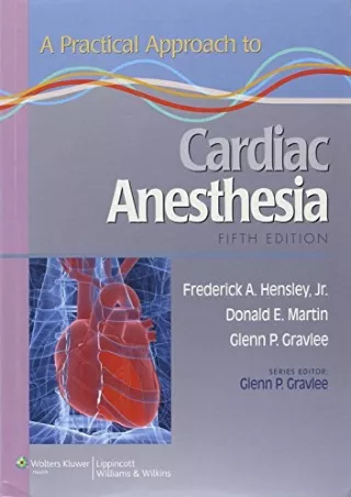 READ [PDF] A Practical Approach to Cardiac Anesthesia full