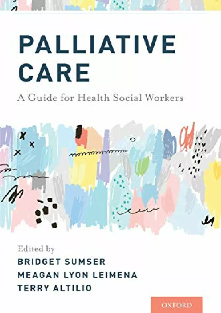 palliative care a guide for health social workers