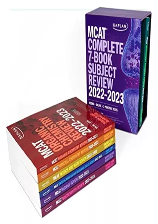 [PDF] DOWNLOAD EBOOK MCAT Complete 7-Book Subject Review 2022–-2023: Books