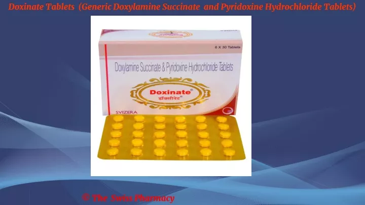 doxinate tablets generic doxylamine succinate
