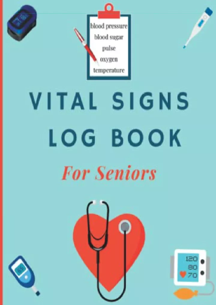 vital signs log book for seniors a simple daily