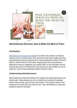 Nail Extension Services_ How to Make the Most of Them