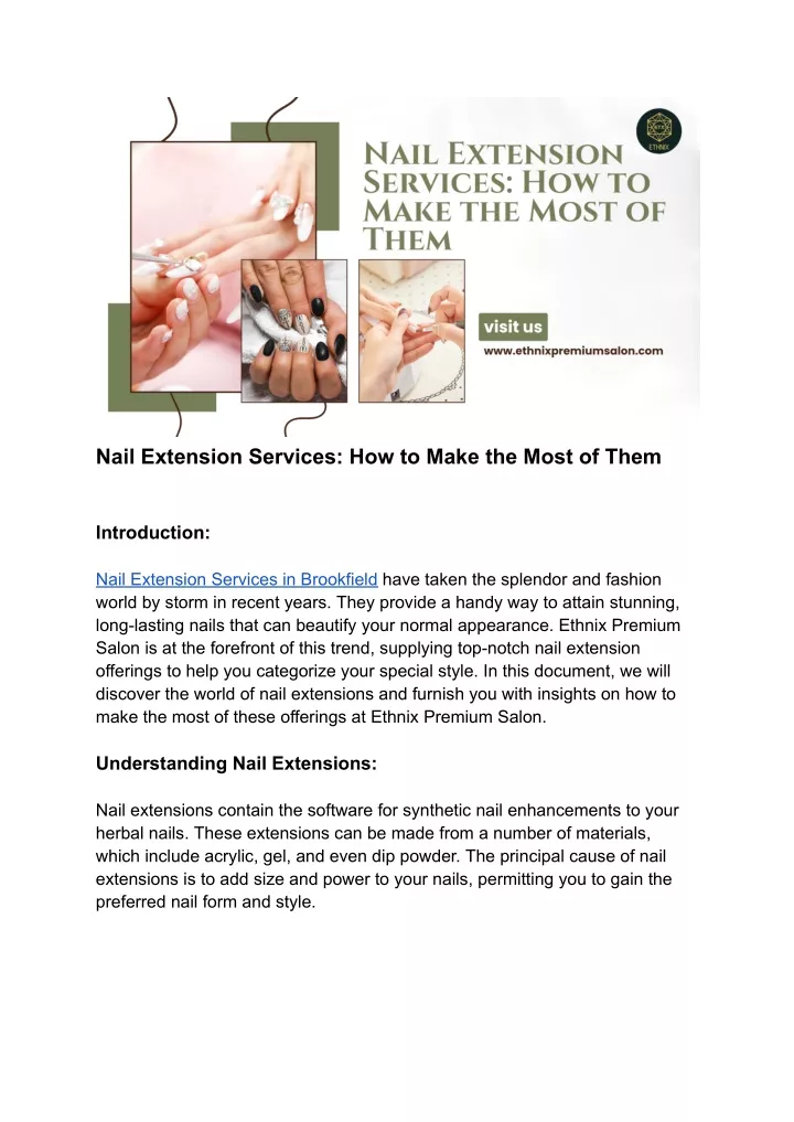 nail extension services how to make the most