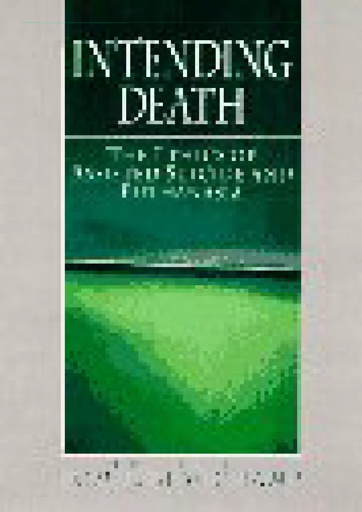 intending death the ethics of assisted suicide