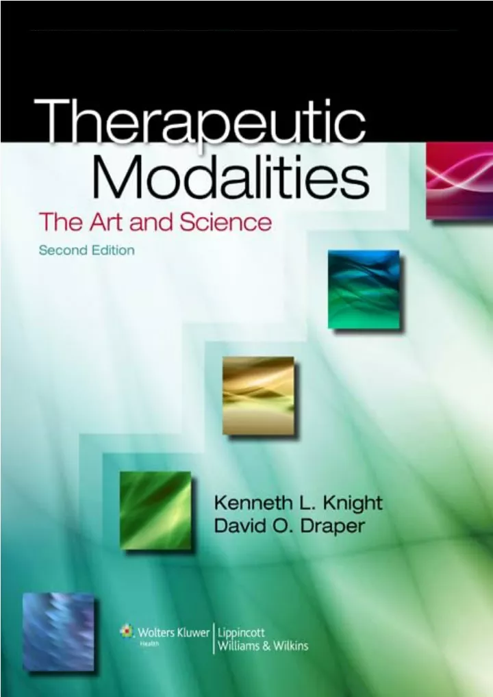 therapeutic modalities the art and science