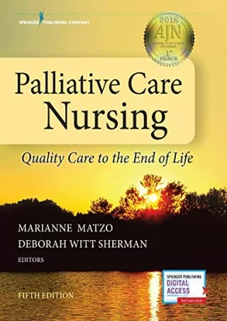 (PDF/DOWNLOAD) Palliative Care Nursing: Quality Care to the End of Life, Fi