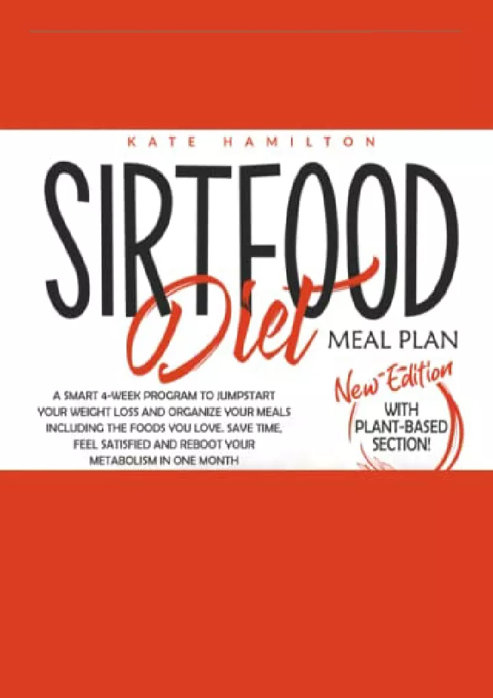 sirtfood diet meal plan a smart 4 week program