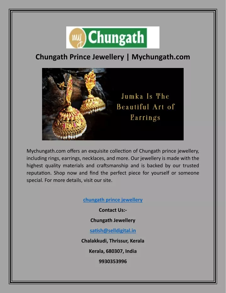 chungath prince jewellery mychungath com