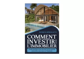 Ebook download COMMENT INVESTIR DANS LlMMOBILIER Guide pratique pour investir su