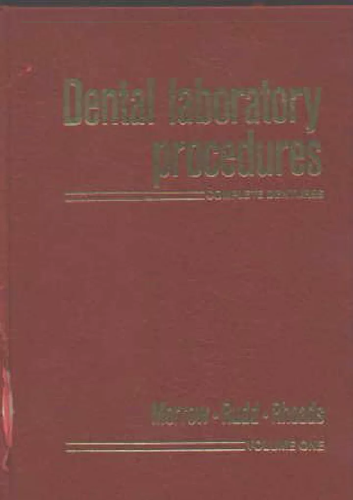 dental laboratory procedures complete dentures
