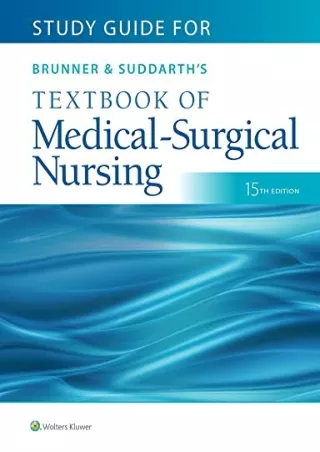 PDF KINDLE DOWNLOAD Study Guide for Brunner & Suddarth's Textbook of Medica