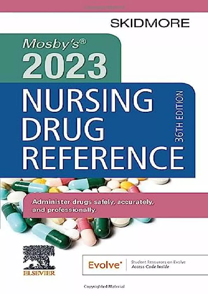 mosby s 2023 nursing drug reference skidmore
