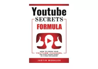 Ebook download YOUTUBE SECRET FORMULA How To Grow Your YouTube Channel and Start