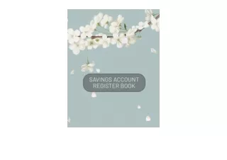 Ebook download SAVINGS ACCOUNT REGISTER BOOK Simple Bank Account Register Book D