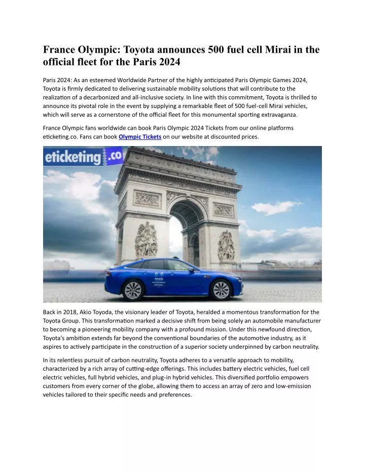 france olympic toyota announces 500 fuel cell