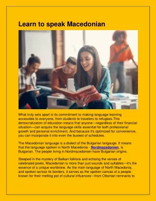 learn to speak macedonian
