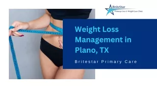 Weight Loss Management in Plano, TX