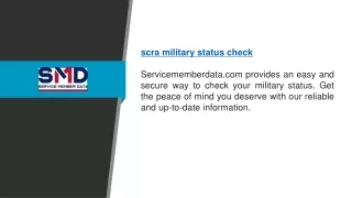 Scra Military Status Check | Servicememberdata.com